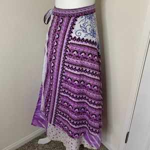 Wayan nature wear wrap silky skirt 
One size